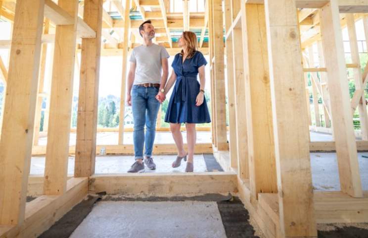 home being built with private lender money