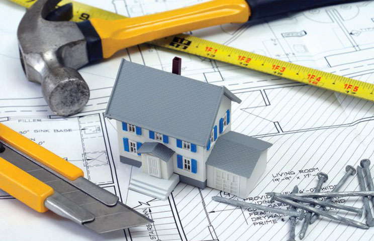 tools and diagram to remodel home